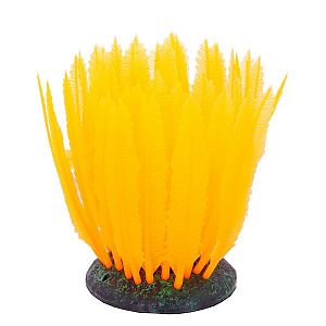 Флуоресцентная аквариумная декорация GLOXY Морская лилия оранжевая, 10×7,5×11 см