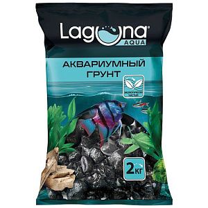 Галька Laguna речная черная, 2 кг, 20−30 мм