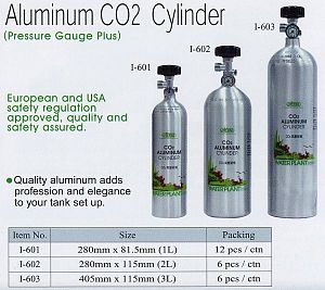 Алюминиевый баллон Ista CO2&nbsp;с&nbsp;манометром для контроля давления в&nbsp;баллоне, 3&nbsp;л