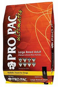 Корм PRO PAC Ultimates Large Breed Adult для взрослых собак крупных пород, курица и коричневый рис