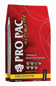 Корм PRO PAC Ultimates для взрослых собак всех пород, курица и коричневый рис