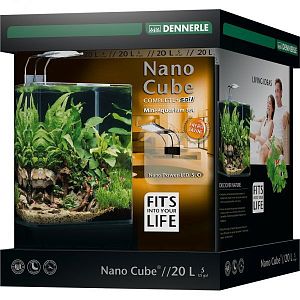 Нано-аквариум Dennerle NanoCube Complete+ SOIL 20 с расширенным комплектом и LED светильником, 20 л