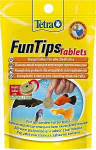Tetra TipsTablets Fun корм-лакомство для аквариумных рыб, таблетки 20 шт.