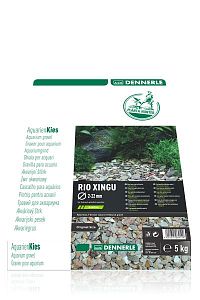 Dennerle Nature Gravel PlantaHunter Rio Xingu MIX натуральный гравий для аквариума, фракция 2−22 мм, 5 кг