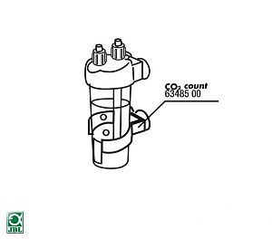 Держатель с двумя присосками для счетчика пузырьков JBL CO2Count