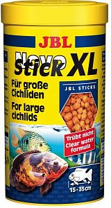 Основной корм JBL NovoStick XL для крупных хищных цихлид, палочки, 1 л