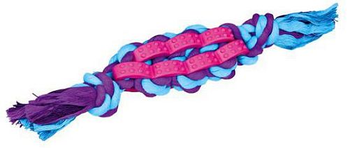 Игрушка-узлы TRIXIE Denta Fun на верёвке, резина, 4 см, 22 см