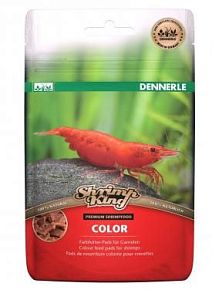 Дополнительный корм Dennerle ShrimpKing Color для яркой окраски креветок, пластинки 30 г