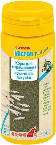 Корм Sera MICRON из планктона для молоди рыб, порошок 50 мл