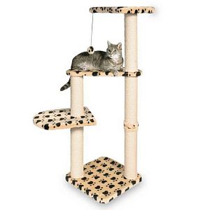 Домик TRIXIE «Altea» для кошки, 117 см, «Кошачьи лапки», бежевый