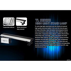 Cyrex TL-424 светильник T5, 60х16×4,4 см, 4×24 Вт, черный