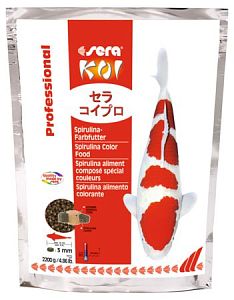 Корм основной Sera KOI Prof. Spirulina Color для яркой окраски и роста рыб, 2,2 кг