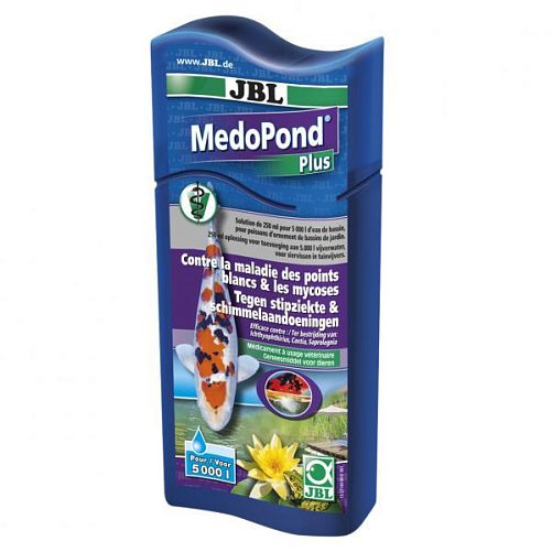 JBL MedoPond Plus препарат для борьбы с бактериальными и грибковыми инфекциями прудовых рыб, 250 мл