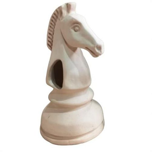 Декорация GLOXY Шахматная фигура Конь белый, 7х7х14см