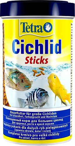 TetraCichlid Sticks основной корм для цихлид и других крупных рыб, палочки 500 мл