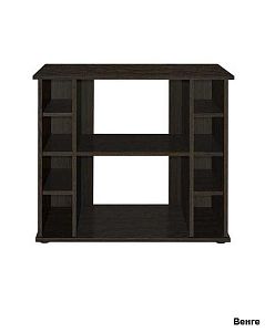 Подставка без дверок Biodesign ALTUM 135/CRYSTAL 145 чёрная шагрень, влагостойкая плита ЛДСП 16/22 мм, 81х38×79 см