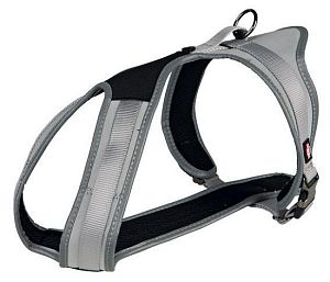 Шлейка TRIXIE, S–M: 35–60 см, 15 мм, серебро
