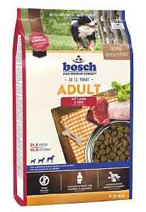 Корм Bosch Adult Lamb&Rice для взрослых собак, ягненок с рисом