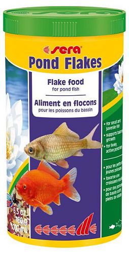 Sera BIOFLAKES корм для мелких прудовых рыб, хлопья 1 л