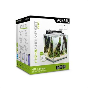 Aквариум Aquael FISH&SHRIMP SET DUO D&N 35, белый 49 л
