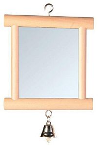 Деревянное зеркало TRIXIE с колокольчиком, 9×10 см
