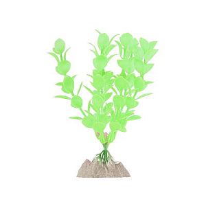 Растение пластиковое GLOFISH флуоресцентное зеленое, 13 см