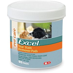 8in1 Excel Tear Stain Remover Pads Гигиенические салфетки для ушей кошек и собак, 90 шт.