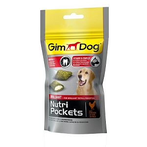 Подушечки Gimdog «NutriPockets Brilliant» для собак, 45 г