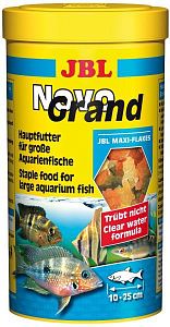 Основной корм JBL NovoGrand для больших пресноводных аквариумных рыб, хлопья 1 л