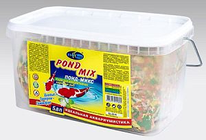 Основной корм Biodesign ПОНД-МИКС для прудовых рыб, 5,8 л