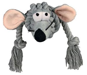 Игрушка TRIXIE «Мышь плюшевая с веревками» для собак, 34 см