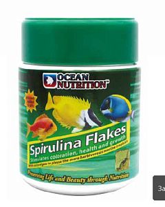 Корм Ocean Nutrition Spirulina Flake со спирулиной для морских рыб, хлопья 34 г
