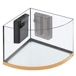 Аквариум Ferplast DUBAI CORNER 90 угловой, орех, 180 л