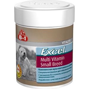 8in1 Мультивитамины для мелких пород собак, 70 таблеток, 150 мл