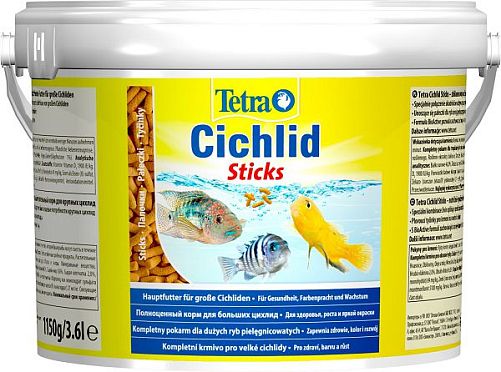 TetraCichlid Sticks основной корм для цихлид и других крупных рыб, палочки 3,6 л