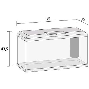 Аквариум JUWEL Примо 110&nbsp;LED 2.0&nbsp;прямоугольный с&nbsp;оборудованием, черный, 110л, 810х360х435мм