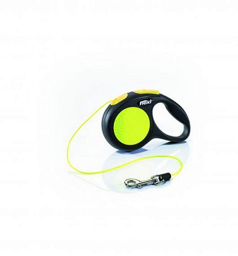 Рулетка FLEXI "NEON" XS трос 3 м 8 кг, SAFETY PLUS