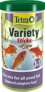 Корм Tetra Pond Variety Sticks для прудовых рыб, смесь палочки, 1 л