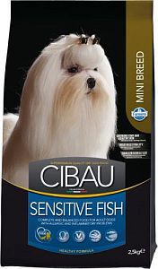 Корм FARMINA Cibau Sensitive Fish Medium&Maxi для взрослых собак мини, рыба