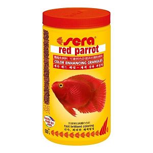 Sera Red Parrot корм для яркой окраски рыб, гранулы 1 л