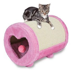 Когтеточка-бочонок TRIXIE для кошек, 27×39, розовый