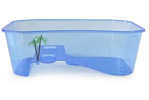 Черепашатник NOMOY PET открытый пластиковый прозрачный с островом 40×24,5×13 см