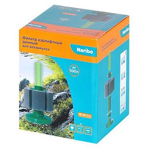 Фильтр аэрлифтный Naribo донный M, губка, 8,5&times;8,5&times;16&nbsp;см
