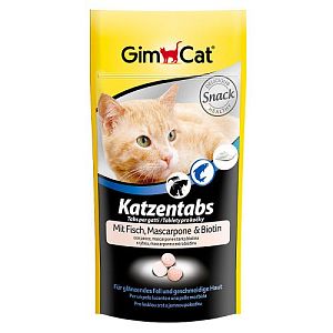 Лакомство Gimcat «Katzentabs» витаминное для кошек, рыба и маскарпоне, 40 г