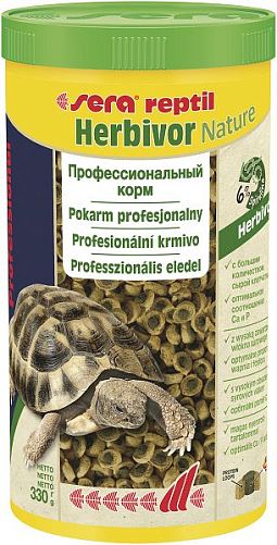 Корм Sera REPTIL PROFESSIONAL HERBIVOR для растительноядных рептилий, 1 л