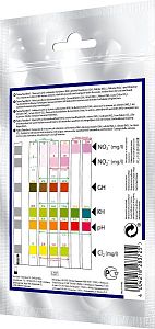 Тест 6 в 1 Tetra GH/kH/NO2/NO3/pH/CL2, полоски для пресной воды 10 шт.