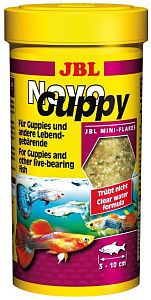 Основной корм JBL NovoGuppy для живородящих аквариумных рыб, хлопья 250 мл
