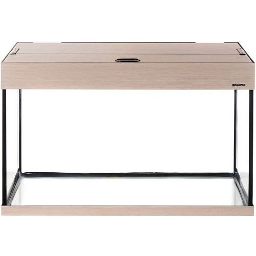 Аквариум LUX П200 прямой, с крышкой и светильником Т8 2х30 Вт, выбеленный дуб, 200 л