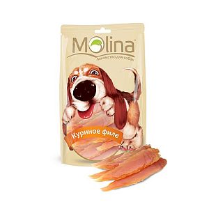 Лакомство Molina «Куриное филе» для собак, 80 г