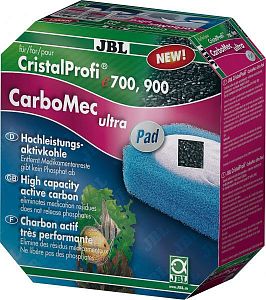 JBL CarboMec ultra Pad CP e700/e900 сверхактивный активированный уголь для фильтров CristalProfi е, гранулы